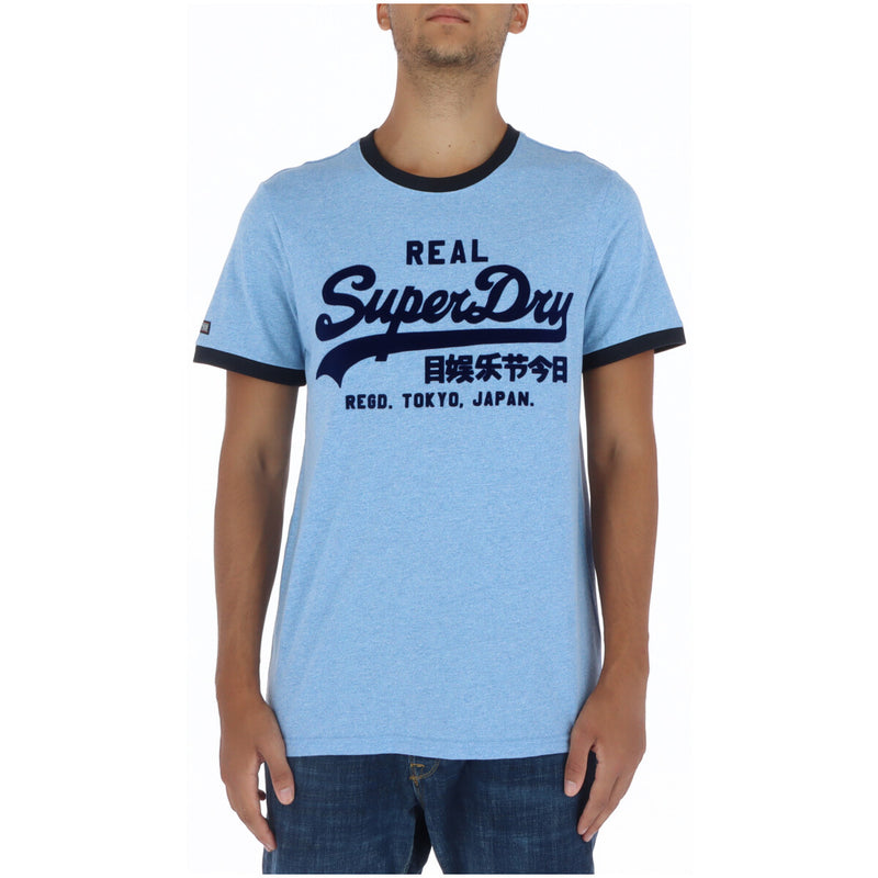 Superdry Men's Light Blue Printed T-Shirt