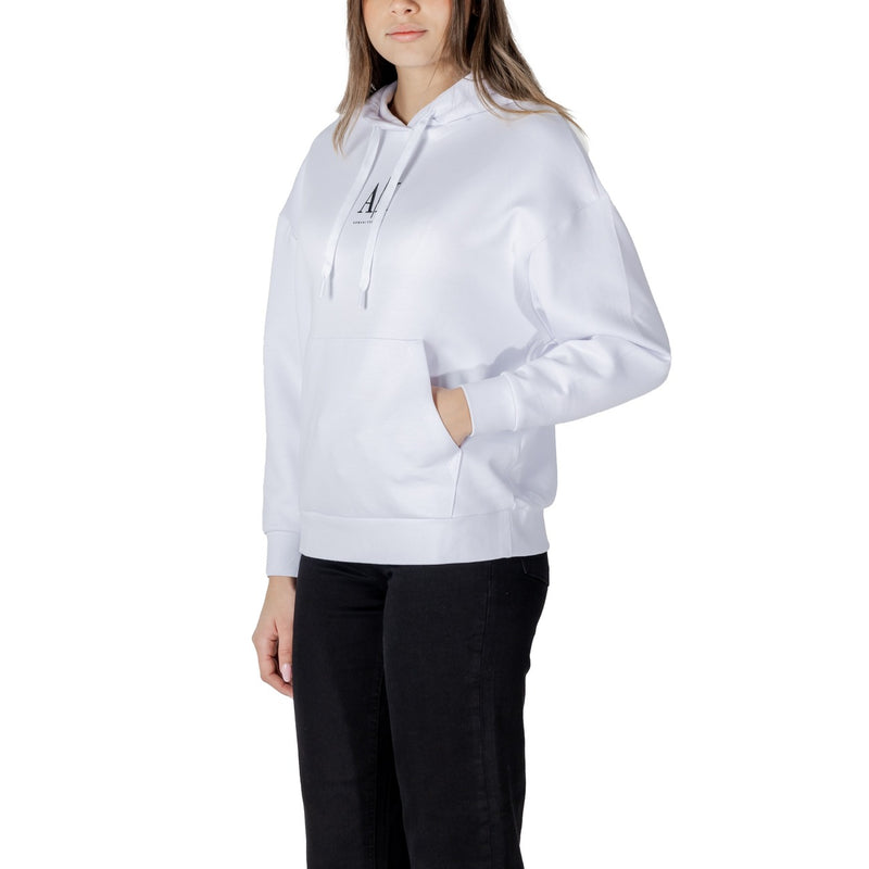 Armani Exchange White Hooded Sweatshirt for Women