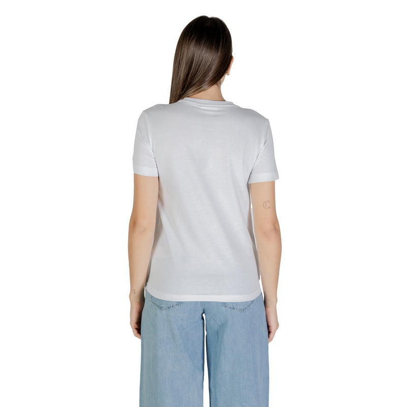 Calvin Klein Jeans Women White Short Sleeve Round Neck T Shirt