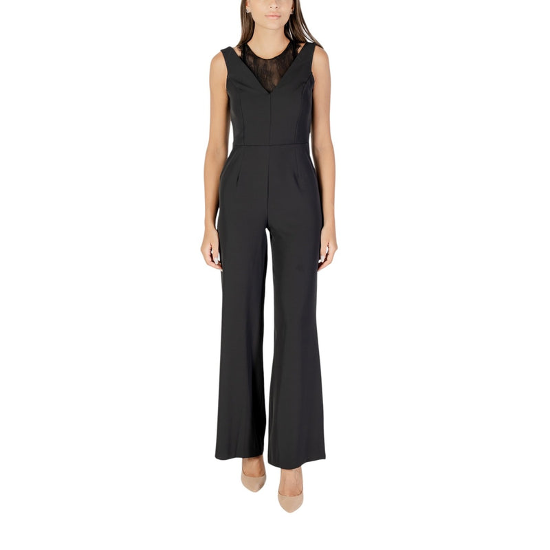 Rinascimento Women Sleeveless Black Fall Winter Jumpsuit