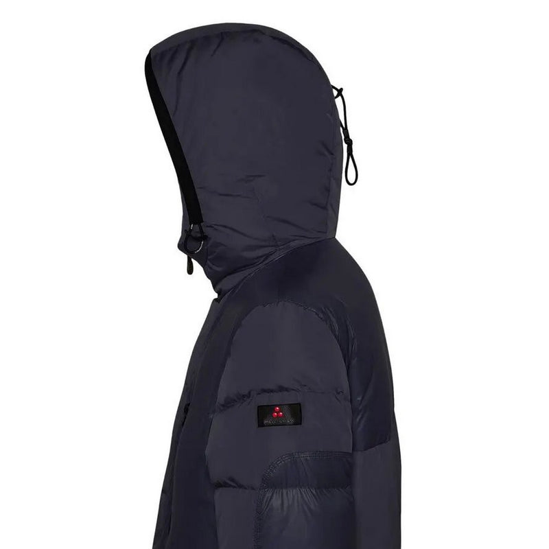 Peuterey Homme Bleu Veste à capuche en polyamide avec fermeture éclair
