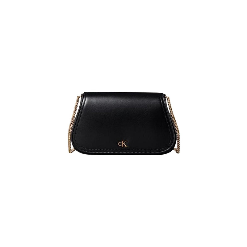Calvin Klein Black Polyester Shoulder Bag with Clip