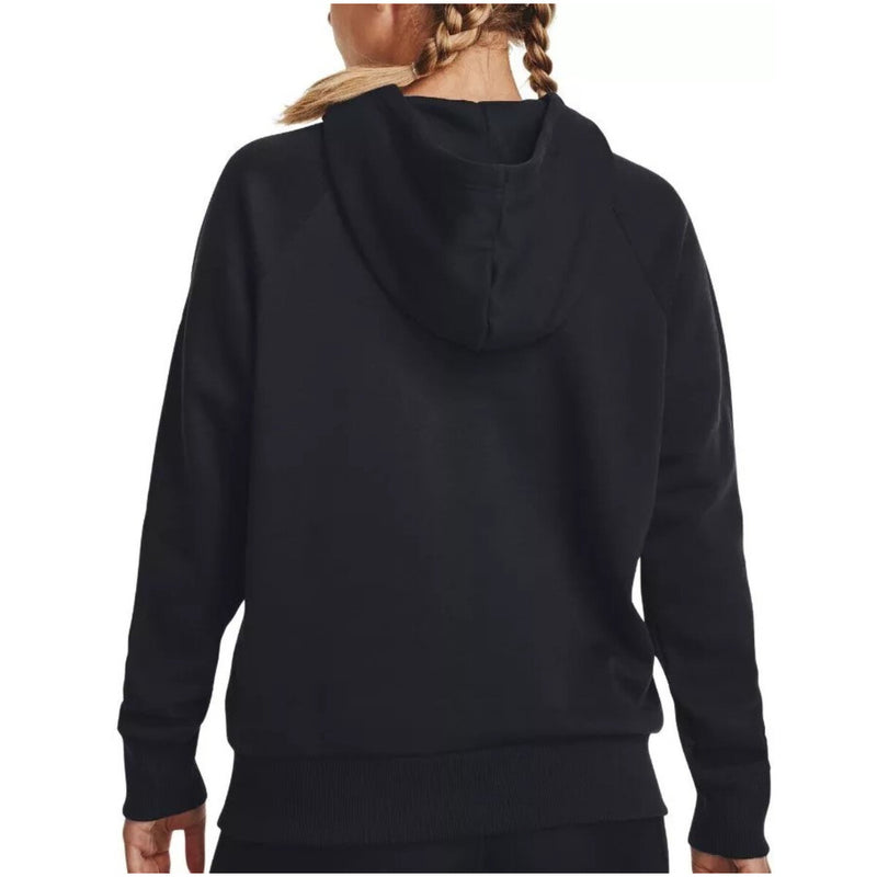 Under Armour Women's Black Hooded Sweatshirt Premium Cotton