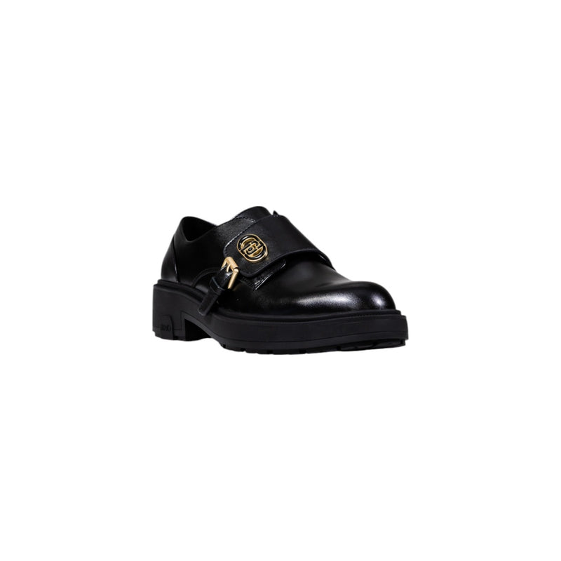 Liu Jo Women Black Faux Leather Lace Up Shoes Fall Winter