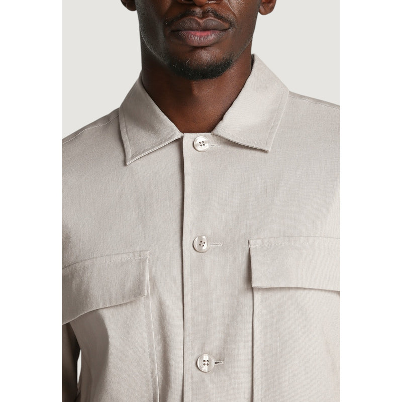 Chemise beige pour homme