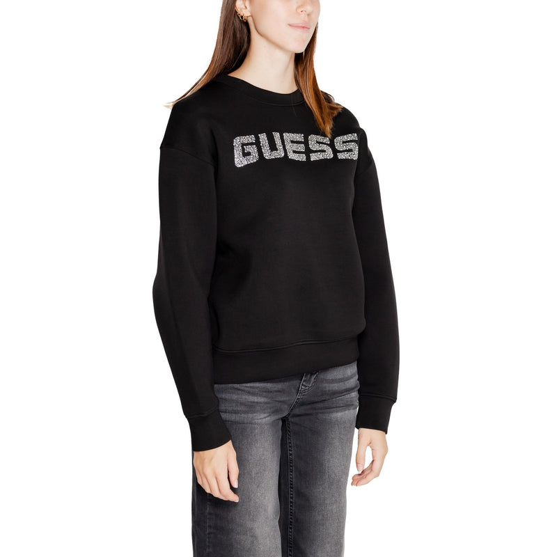 Guess Active Women's Black Sweatshirt with Print and Round Neck