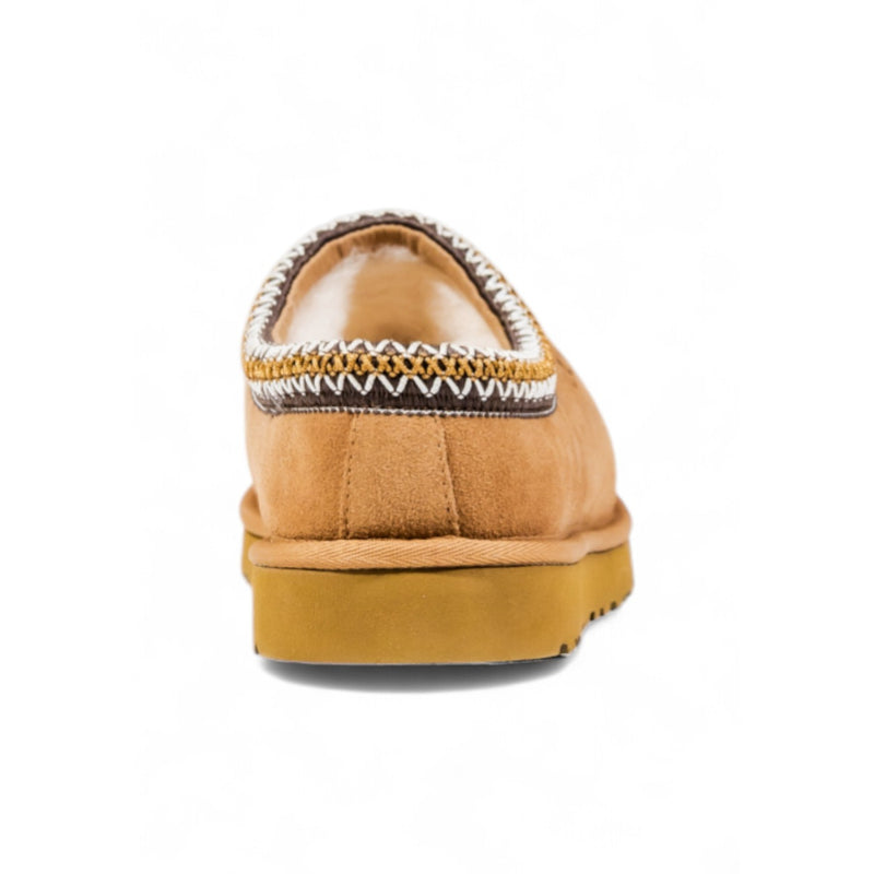 Ugg Women Beige Suede Round Toe Slippers Fall Winter