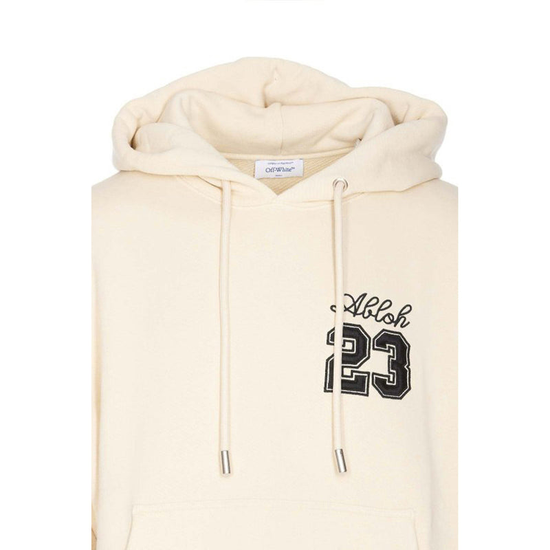 Cream Hoodie with Abloh 23 Design
