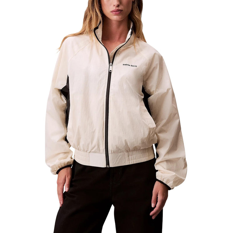 Calvin Klein Jeans Women White Turtleneck Blazer
