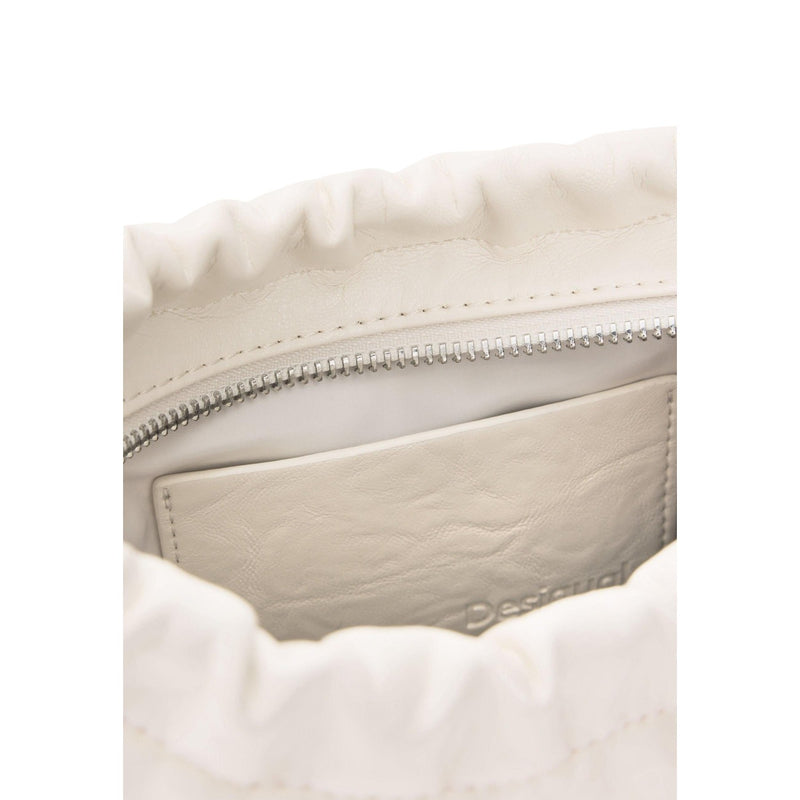 Desigual Beige Polyester Shoulder Bag with Zip Pocket