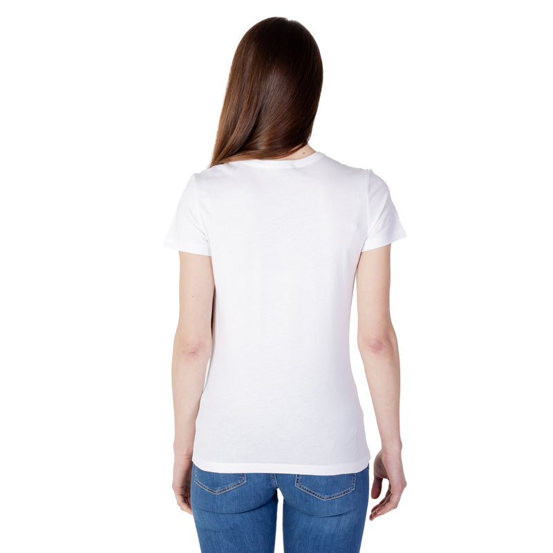 Love Moschino Women's White Cotton T-Shirt with Print
