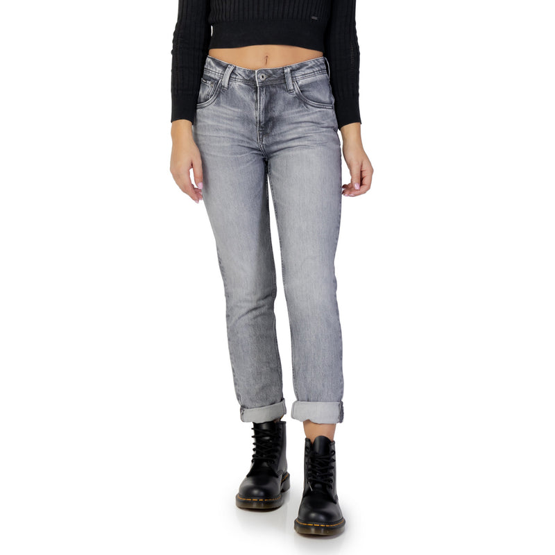Pepe Jeans Women Grey Cotton Jeans with Classic Five-Pocket Styling