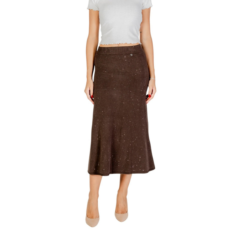 Liu Jo Brown Polka Dot Skirt Fall Winter