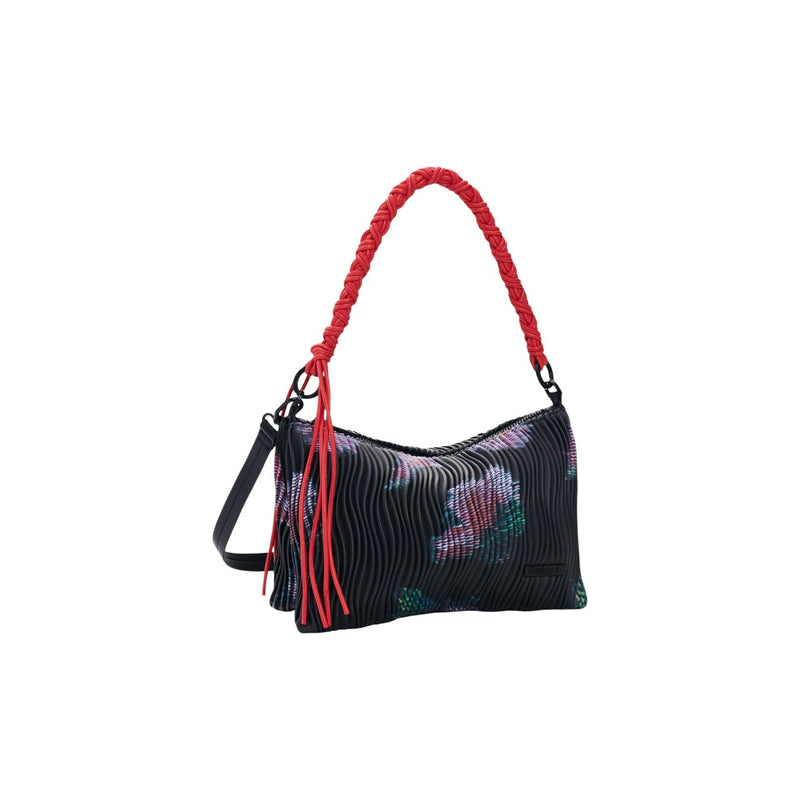 Desigual Black Polyester Handbag with Zip Pocket