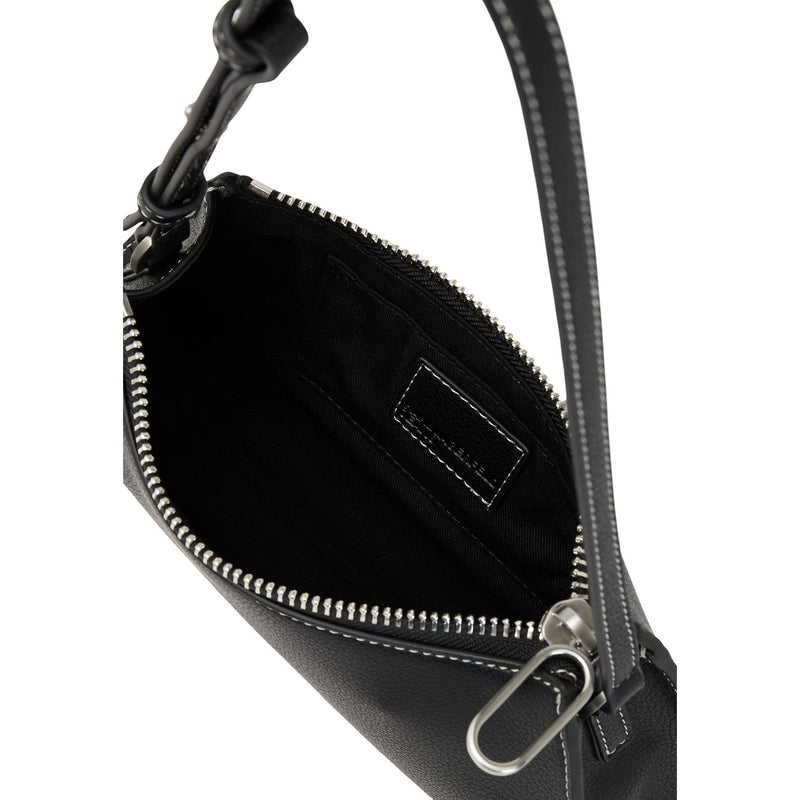 Sac en polyuréthane noir zippé de Karl Lagerfeld avec poches intérieures