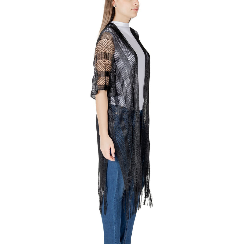 Liu Jo Women Black Short Polyester Cardigan Spring Summer