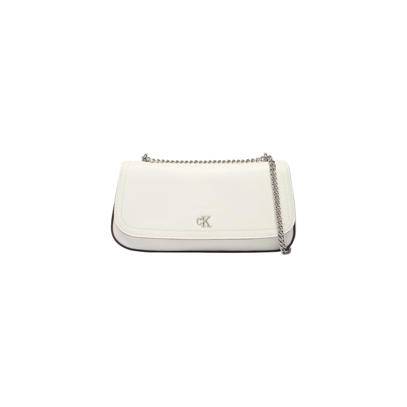 Calvin Klein White Spring Summer Shoulder Bag with Pocket