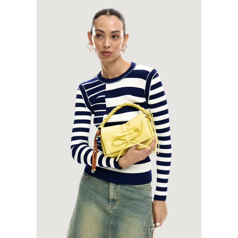 Desigual Yellow Handbag with Shoulder Strap and Pockets
