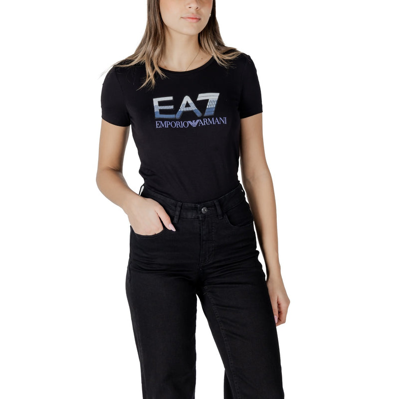 Black EA7 Emporio Armani T Shirt