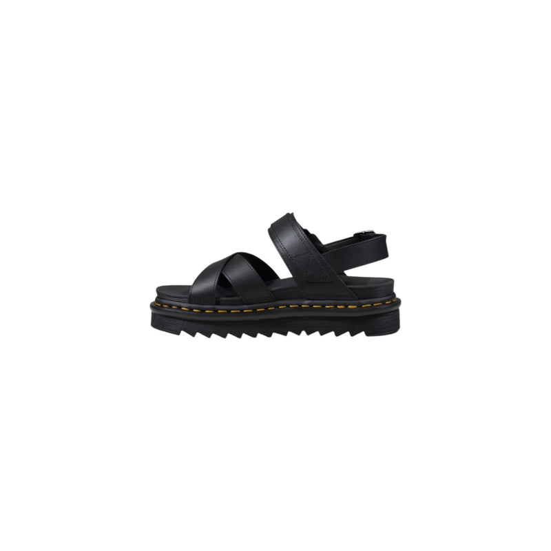 Martens Femme Sandales en cuir noir avec boucle