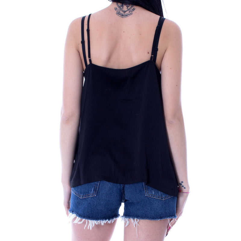 Only Women’s Black Sweetheart Neckline Tank Top for Spring
