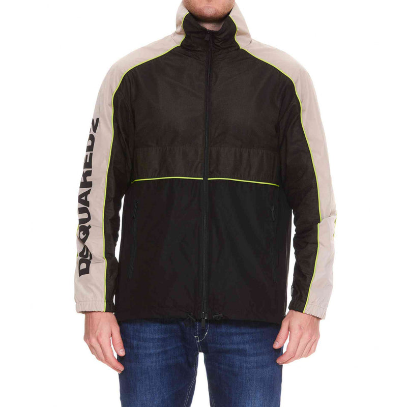 Dsquared2 Men Black Turtleneck Zip Blazer Spring Summer