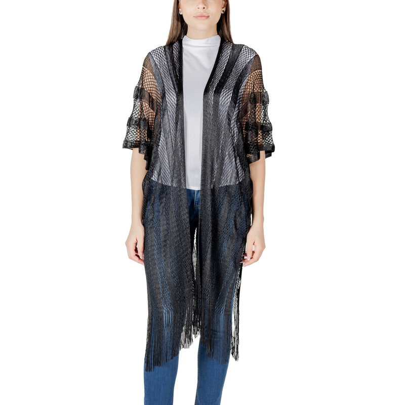 Liu Jo Women Black Short Polyester Cardigan Spring Summer