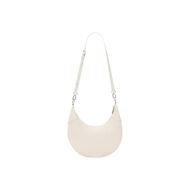Desigual Beige Polyurethane Handbag with Zip Pocket