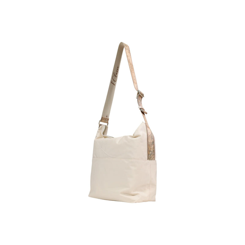 Alviero Martini Prima Classe Beige Shoulder Bag with Zip Pocket