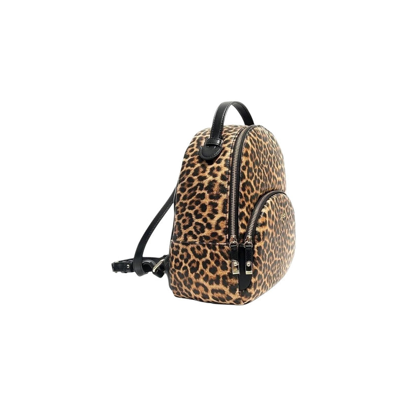 Sac en polyuréthane Liu Jo à imprimé léopard noir avec poches zippées