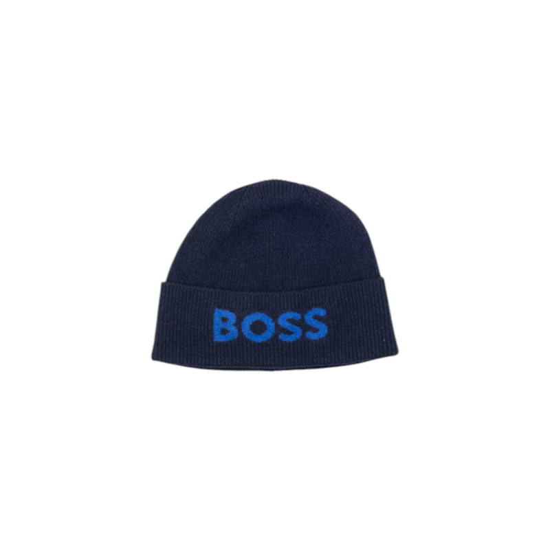 Boss Blue Printed Wool Blend Cap for Men