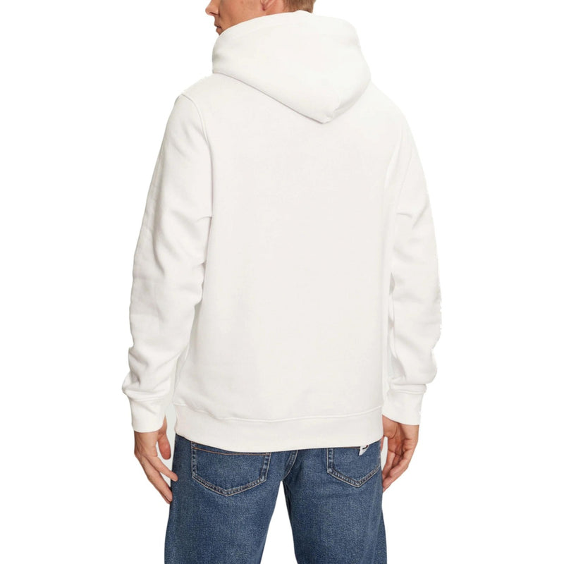 Tommy Hilfiger Jeans Hommes Blanc Sweat imprimé à capuche avec poche