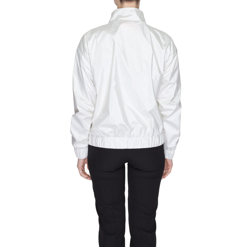 Suns Women Jackets White Polyester with Zip and Front Pockets (blousons en polyester blanc avec fermeture éclair et poches avant)