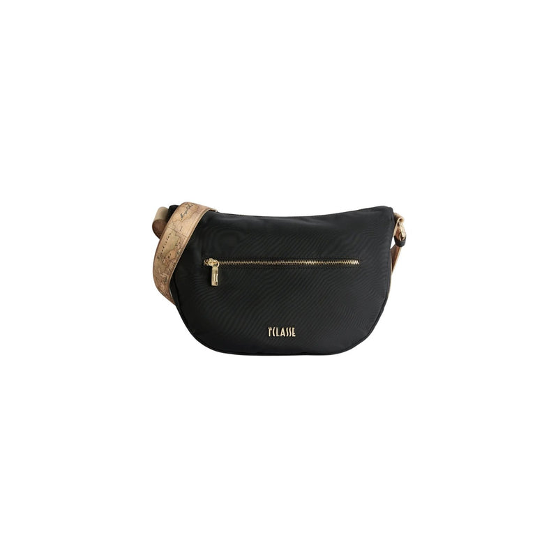Alviero Martini Prima Classe Black Shoulder Bag with Pockets
