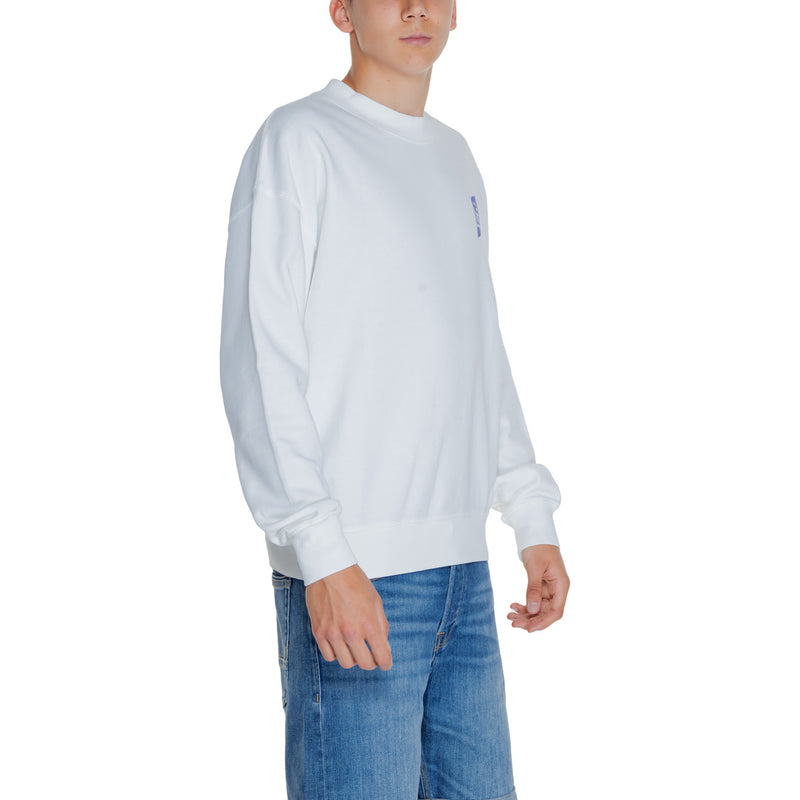 Replay Men White Plain Long Sleeve Round Neck Sweatshirt