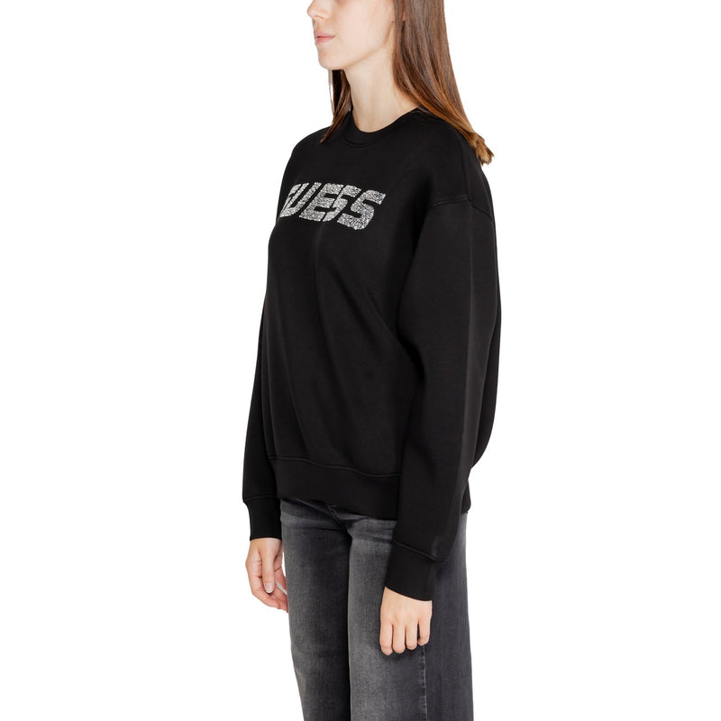 Guess Active Women's Black Sweatshirt with Print and Round Neck