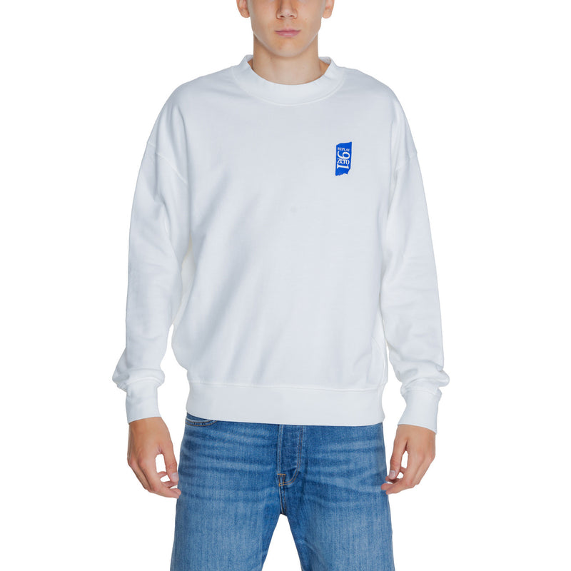 Replay Men White Plain Long Sleeve Round Neck Sweatshirt