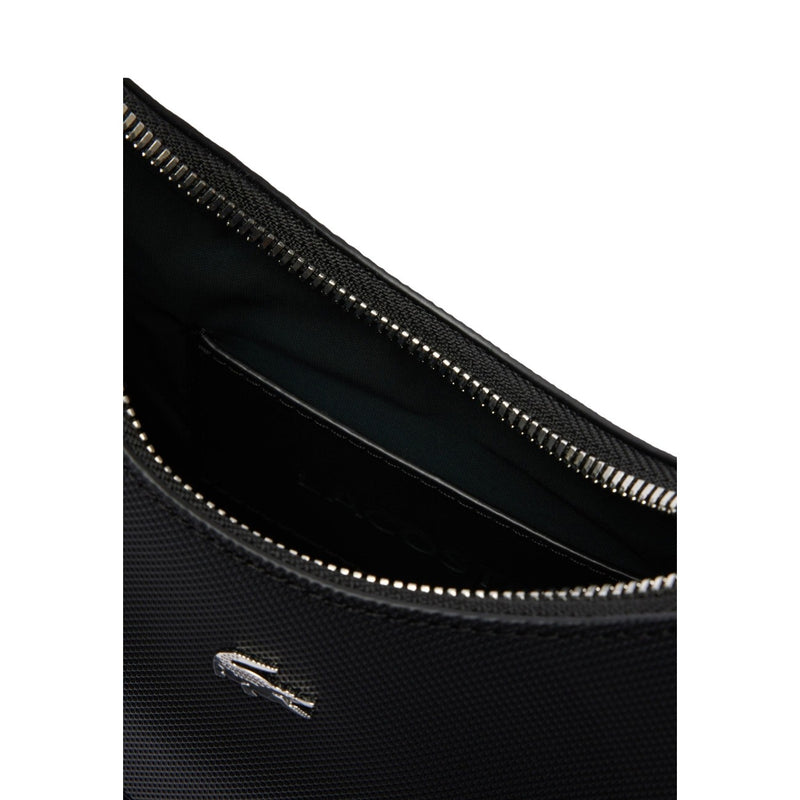 Lacoste Black PVC Handbag with Zip Pocket