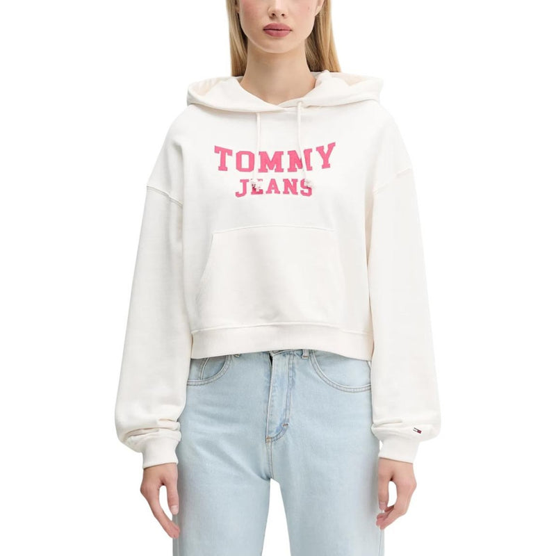 Tommy Hilfiger Sweatshirt à capuche en coton biologique blanc pour femme