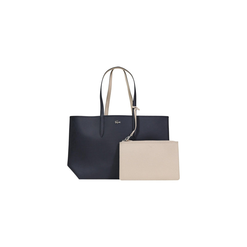 Sac en cuir noir Lacoste avec pochette intérieure