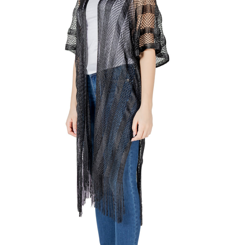 Liu Jo Women Black Short Polyester Cardigan Spring Summer