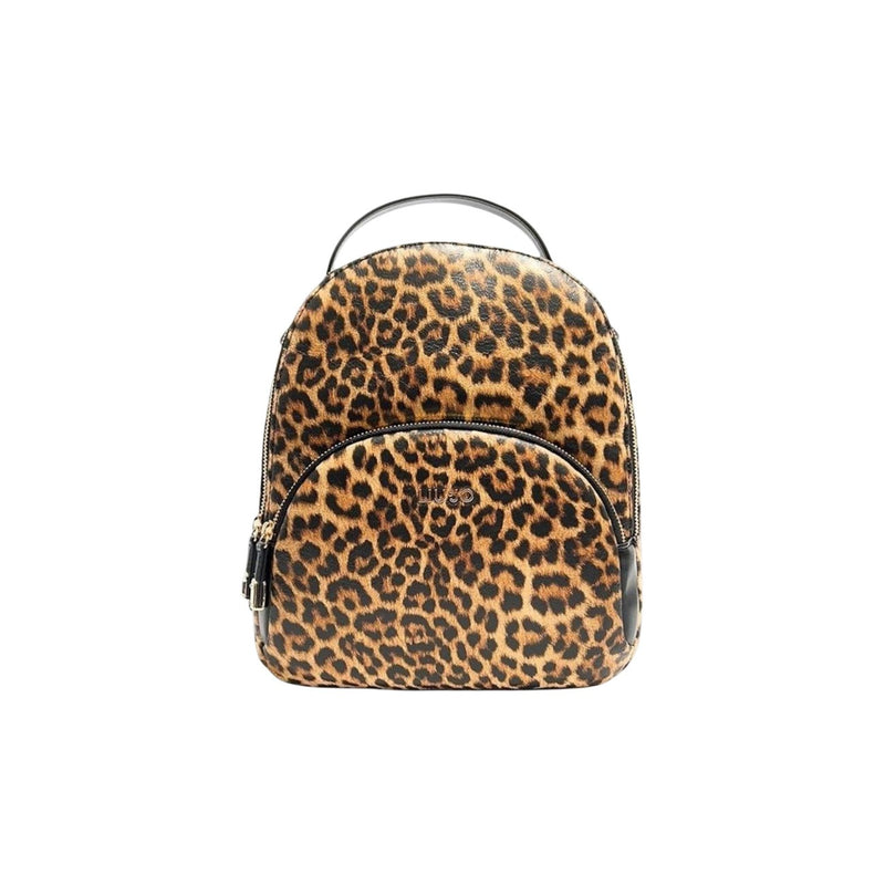 Sac en polyuréthane Liu Jo à imprimé léopard noir avec poches zippées