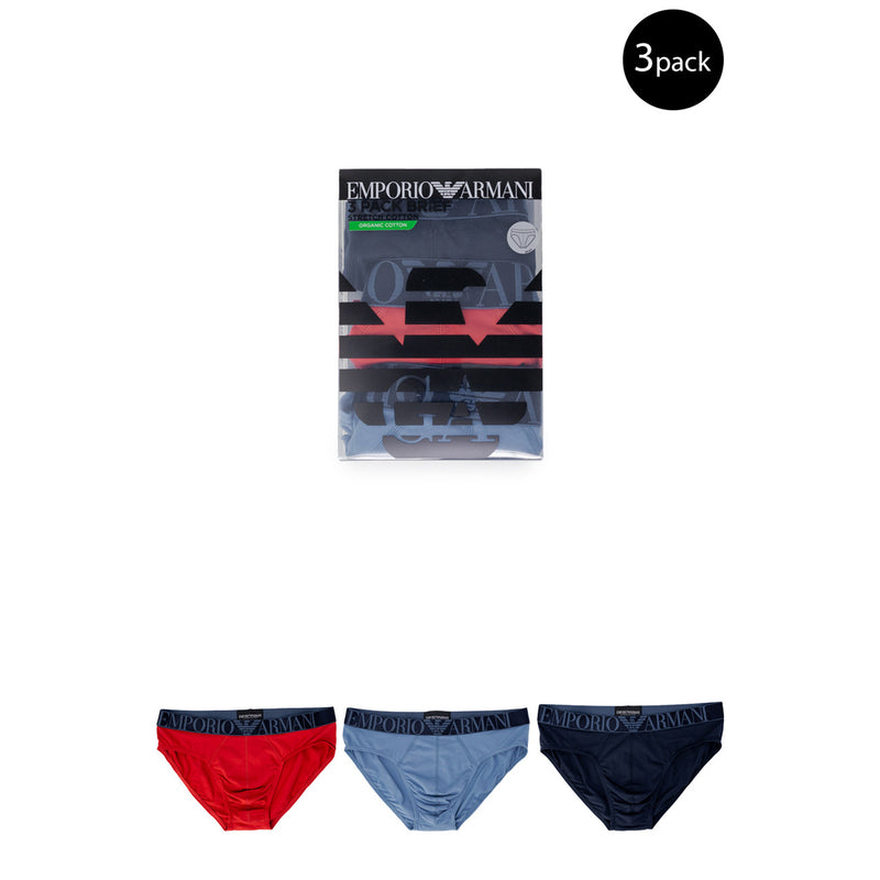 Emporio Armani Men's Blue Print Underwear