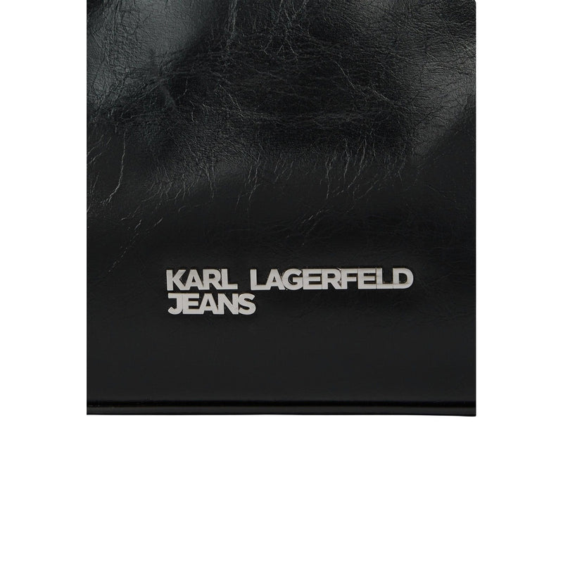 Karl Lagerfeld Black Zippered Bag with Interior Pockets