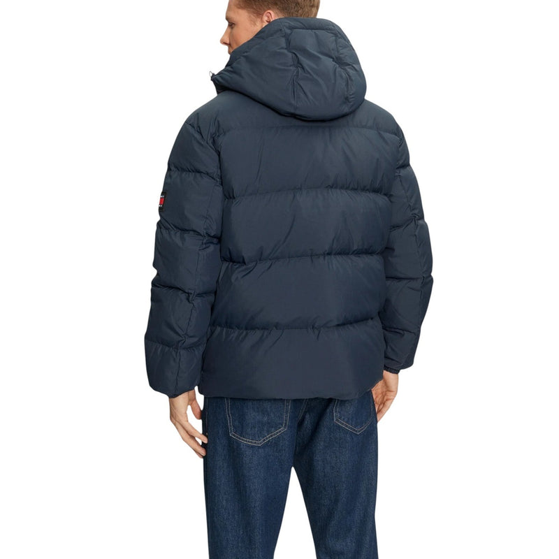 Tommy Hilfiger Blue Hooded Nylon Jacket for Men