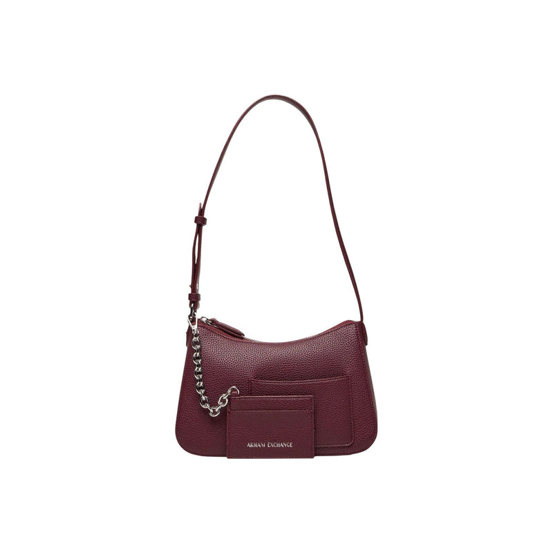 Armani Exchange Bordeaux Zip Handbag with Pockets