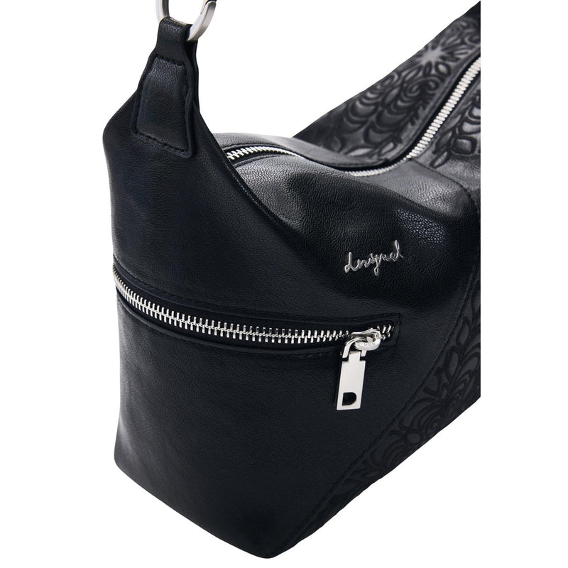 Desigual Black Handbag with Shoulder Strap and Pockets
