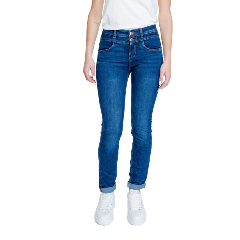 Street One Women Blue Plain Jeans Spring Summer