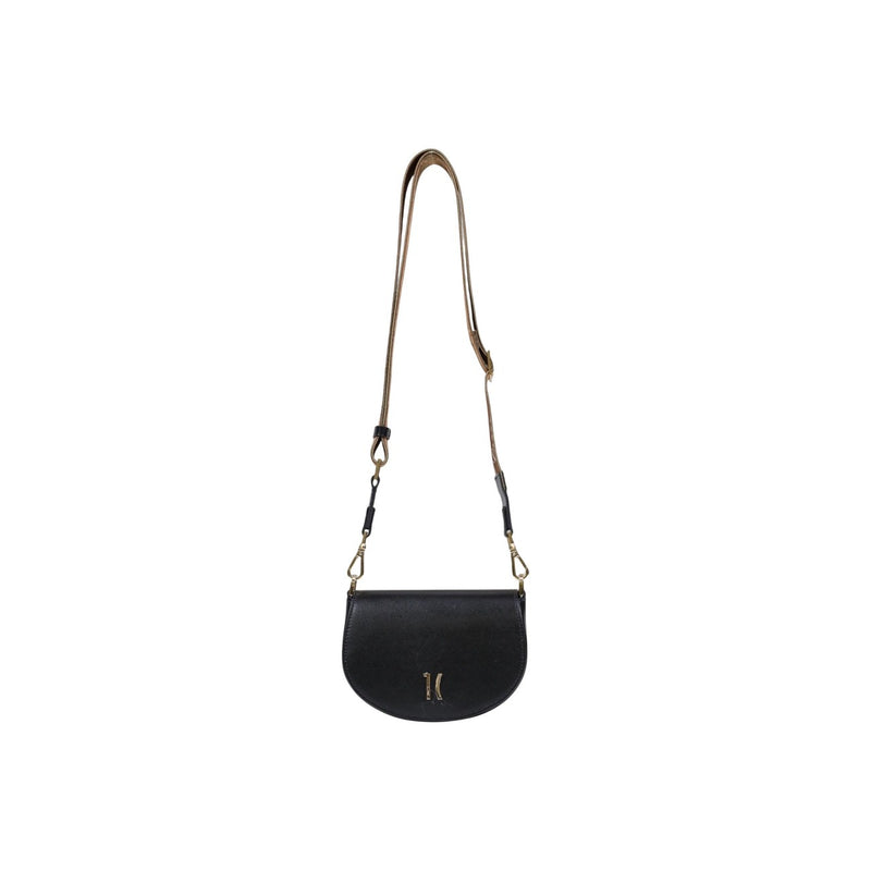 Alviero Martini Prima Classe Black Shoulder Bag with Button