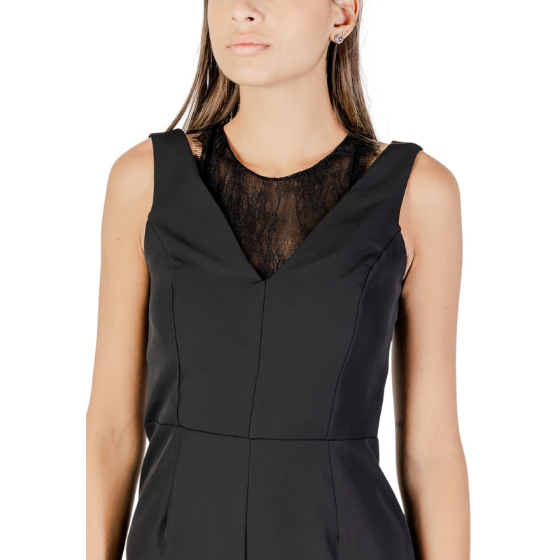Rinascimento Women Sleeveless Black Fall Winter Jumpsuit